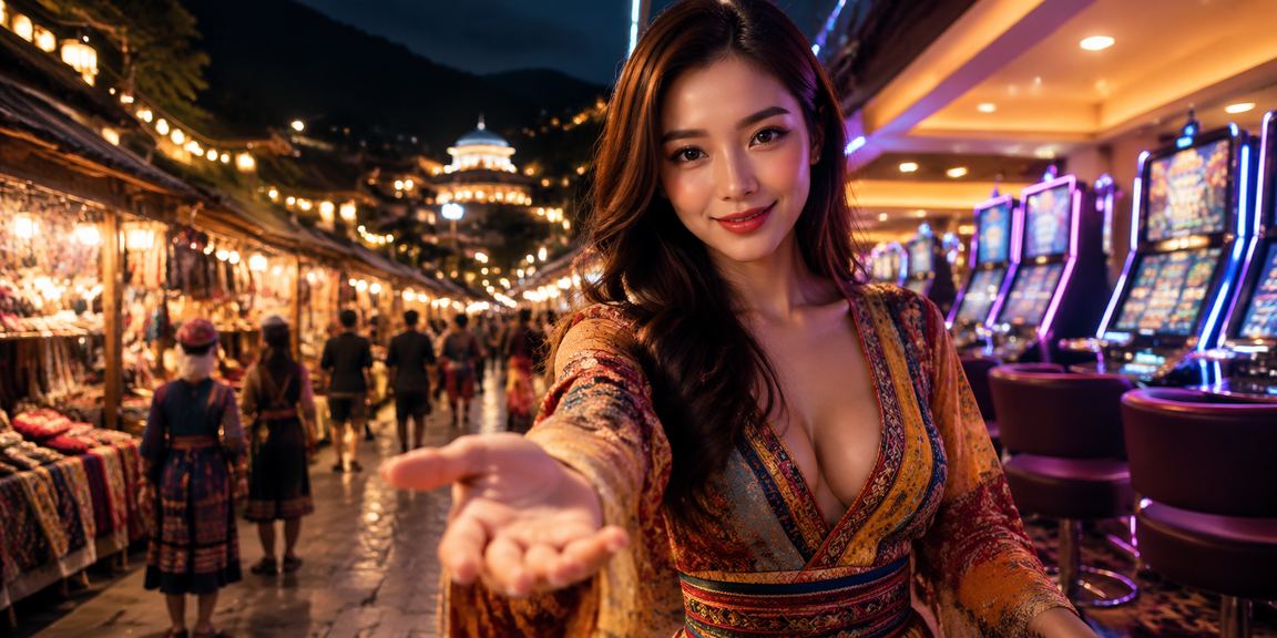 Khung cảnh khu vực Sapa với người chơi xổ số đang dự đoán trên smartphone